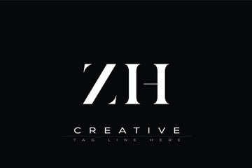 ZIH abstract letter logo design. This logo is designed by three abstract letters.
