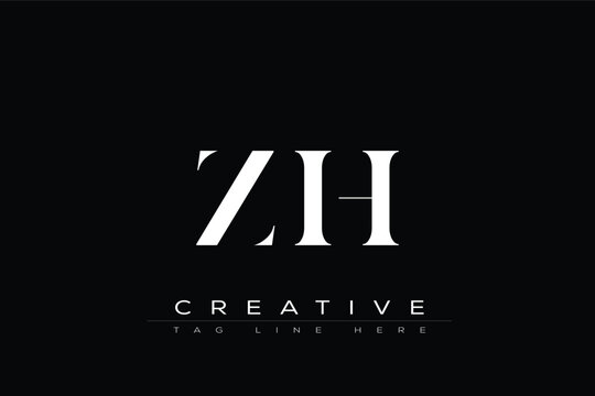 ZIH abstract letter logo design. This logo is designed by three abstract letters.