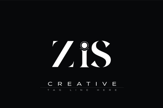 ZIS abstract letter logo design. This logo is designed by three abstract letters.