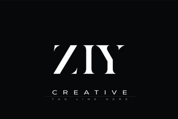 ZIY abstract letter logo design. This logo is designed by three abstract letters.