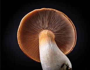 fresh organic mushroom with smooth rounded cap and sturdy stem showcasing natural textures and colors this edible fungus is perfect for culinary uses and adds flavor to various dishes