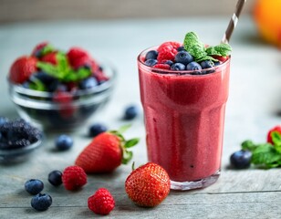 fresh berries create a delicious summer smoothie healthy breakfast starts with vibrant fruit blend