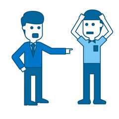 Illustration of Boss Complains To Employees