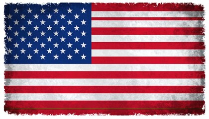 Fototapeta premium Aged American flag