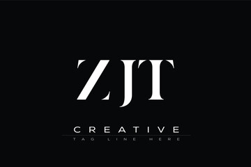 ZJT abstract letter logo design. This logo is designed by three abstract letters.