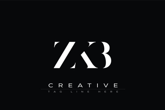 ZKB abstract letter logo design. This logo is designed by three abstract letters.
