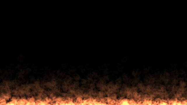 Primer plano de llamas de fuego sobre fondo negro