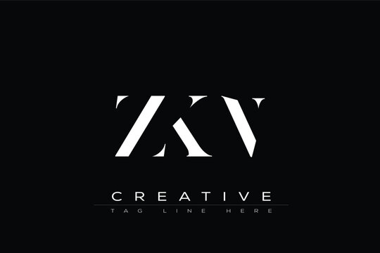 ZKN abstract letter logo design. This logo is designed by three abstract letters.