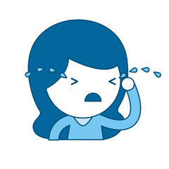 Illustration of a Girl Crying