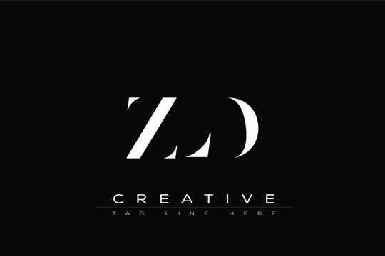 ZLD abstract letter logo design. This logo is designed by three abstract letters.