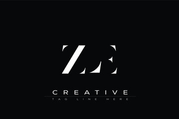 ZLE abstract letter logo design. This logo is designed by three abstract letters.