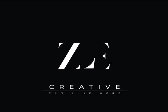 ZLE abstract letter logo design. This logo is designed by three abstract letters.
