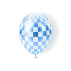Blue White balloon. 3D glossy luxury realistic balloons.