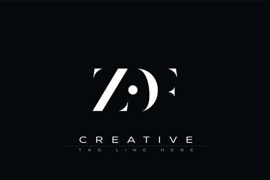 ZOF abstract letter logo design. This logo is designed by three abstract letters.