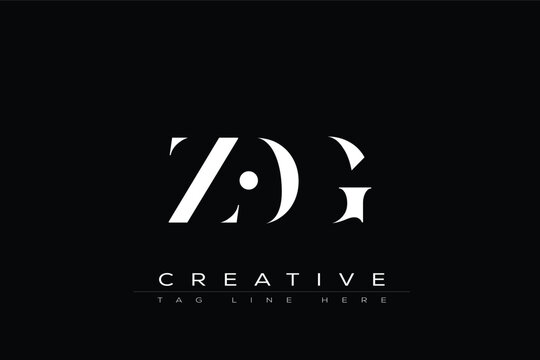 ZOG abstract letter logo design. This logo is designed by three abstract letters.