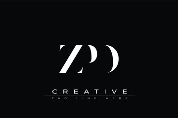 ZPD abstract letter logo design. This logo is designed by three abstract letters.