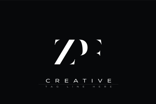 ZPF abstract letter logo design. This logo is designed by three abstract letters.