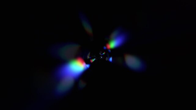 Abstract animation, iridescent background with color refraction effect, 4k seamless looping video, 3d render