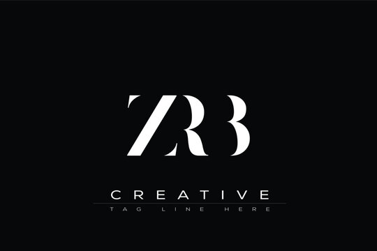 ZRB abstract letter logo design. This logo is designed by three abstract letters.