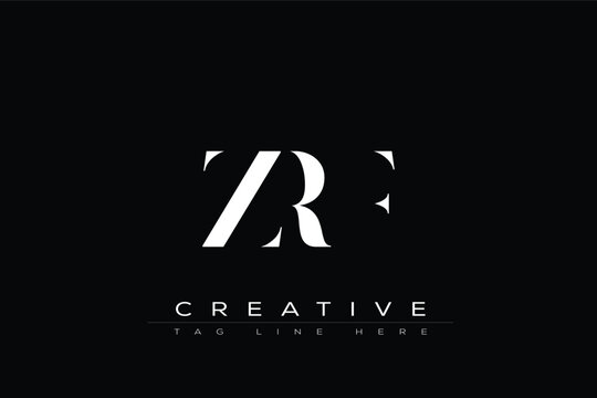 ZRF abstract letter logo design. This logo is designed by three abstract letters.