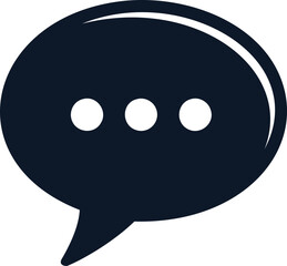 Fototapeta premium Speech bubble icon with three dots on plain. Vector illustration