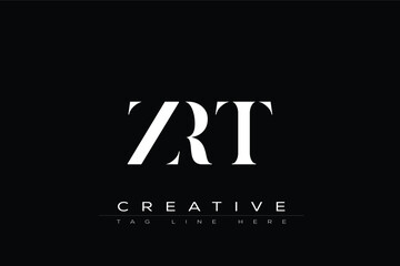 ZRT abstract letter logo design. This logo is designed by three abstract letters.