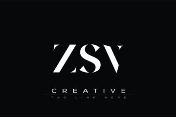ZSN abstract letter logo design. This logo is designed by three abstract letters.