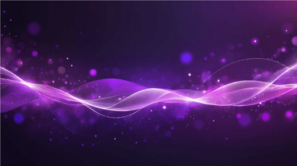 Obraz premium Flowing Purple Smoke with Abstract Light Waves Background
