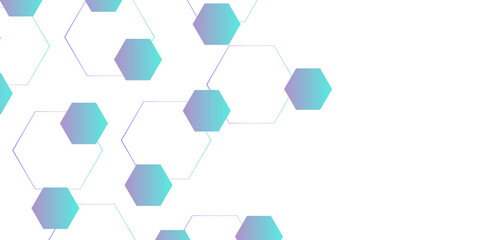 Colorful hexagons seamless pattern and geometric in vector design. Dynamic for business finance and technology gradient background. Hexagonal gaming vector abstract tech background.