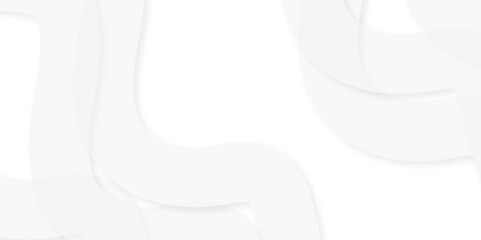 Abstract realistic papercut decoration textured with wavy layers. Grey white Abstract technology background, Hi tech digital connect, communication. Smooth abstract white wave design with fluid curves