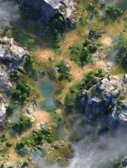 Golden Wheat Field with Trees Under a Blue Sky