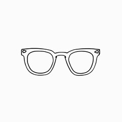 Fototapeta premium Hexagonal glasses outline design for stylish eyewear concept 