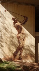 Golden Wheat Field with Trees Under a Blue Sky