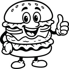 funny cartoon burger