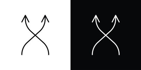 Shuffle icon black vector concept - stock vector.