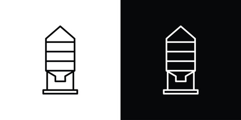 Silo icon black vector concept - stock vector.