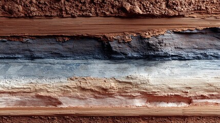 Layers of earth reveal geological history in colorful sedimentary patterns