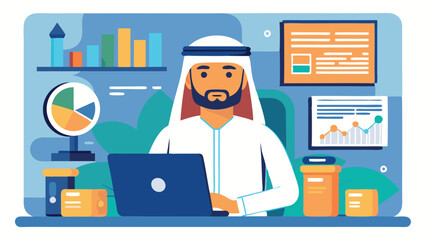 Fototapeta premium Deals with Delight, Traditions with Trust: The Gulf Way of Business