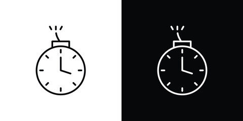 Deadline icon black vector concept - stock vector. © Annimo