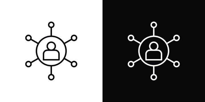 Affiliate marketing icon black vector concept - stock vector.