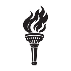 vector illustration of a burning candle