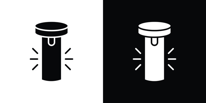 Solar Garden Light lamp icon vector flat symbol, glyph sign. icon concept illustration