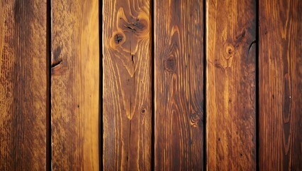 Naklejka premium Detailed Close Up Texture of Aged Weathered Rustic Vertical Wooden Planks Showing Grain and Knots