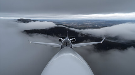 Obraz premium Airplane parked on the airport runway ready for departure