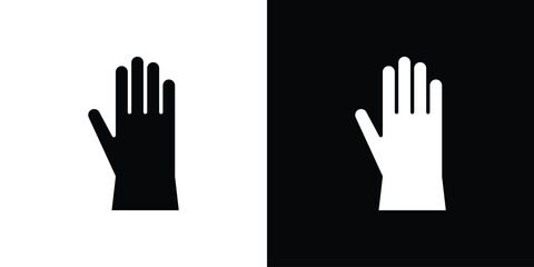 Fototapeta premium Gloves icon vector flat symbol, glyph sign. icon concept illustration