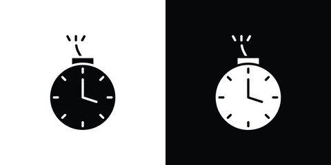 Deadline icon vector flat symbol, glyph sign. icon concept illustration © Annimo