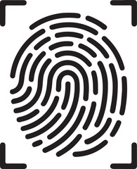 Biometric Fingerprint Vector Icon