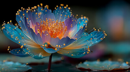 spring flowers in the forest and mushroom