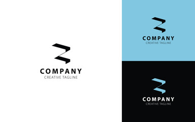 Monogram 3D logo with letter Z in isometric top-left view for your business