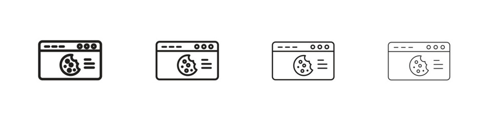 web Cookies icon collection. Vector illustration EPS10.